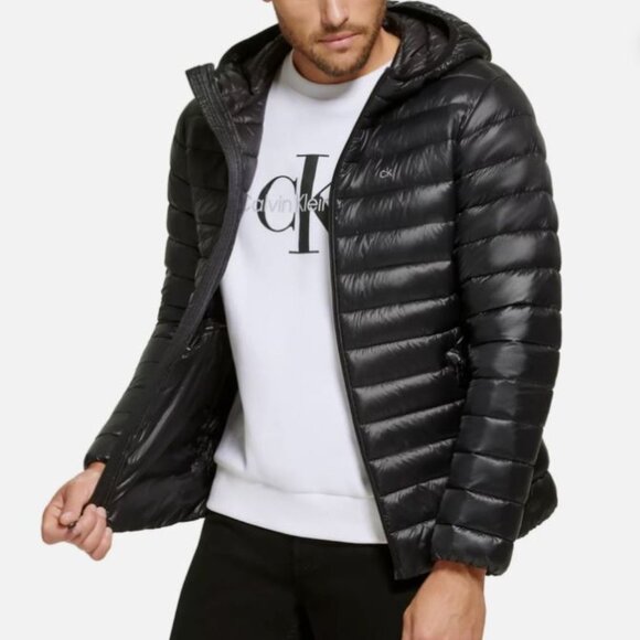 Calvin Klein Men's Hooded Packable Down Jacket Size M - Picture 1 of 9